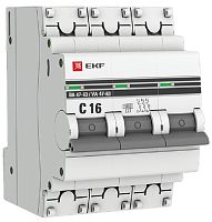 Выключатель автоматический EKF PROxima ВА47-63 3п 16А C 6кА картинка